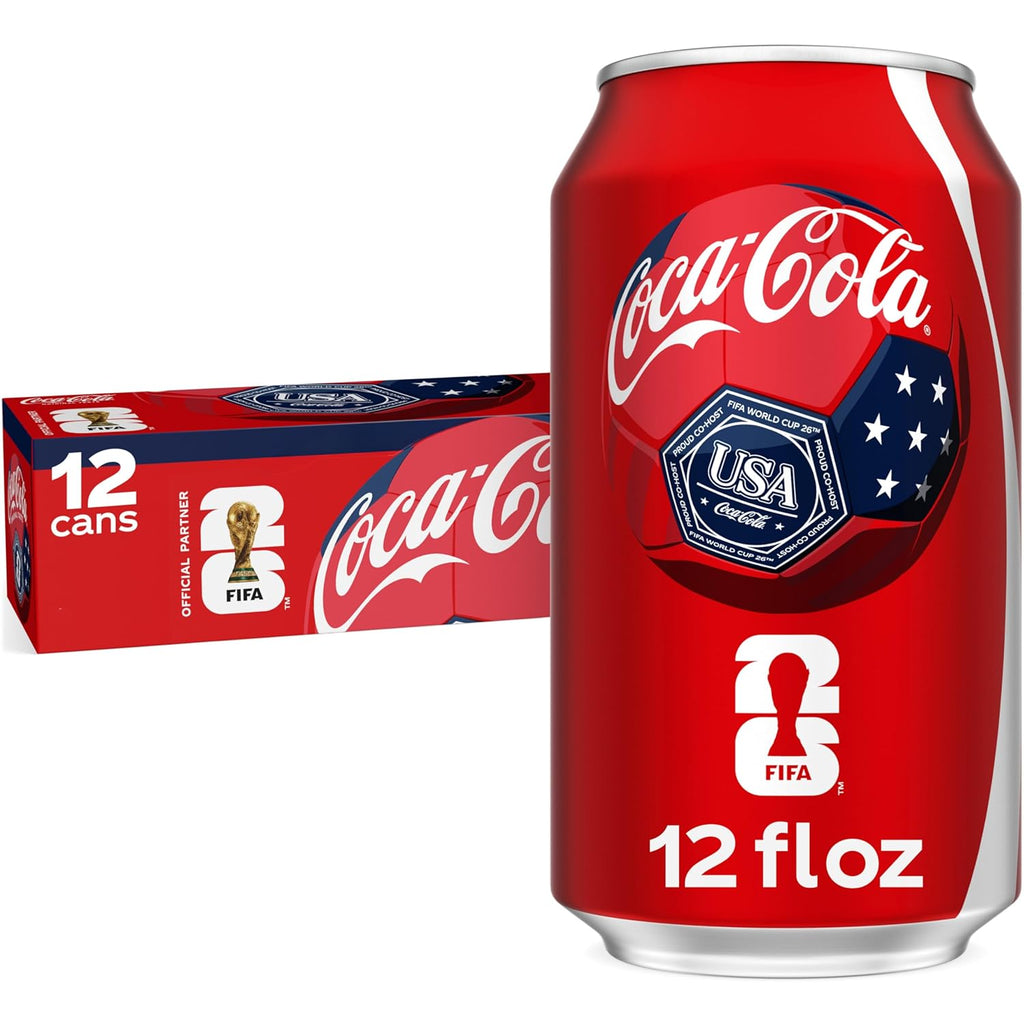 Coca-Cola Fridge Pack Soda Soft Drink, 12 fl oz Cans, 12 Pack - Classic Cola Soda Cans