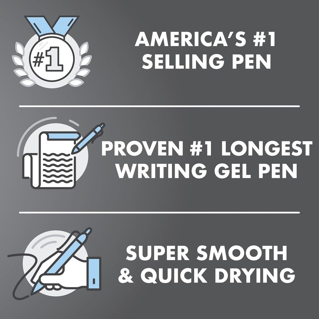 PILOT G2 Premium Refillable & Retractable Rolling Ball Gel Pens, Fine Point, Black Ink, 12 Count (Pack of 1) (31020)