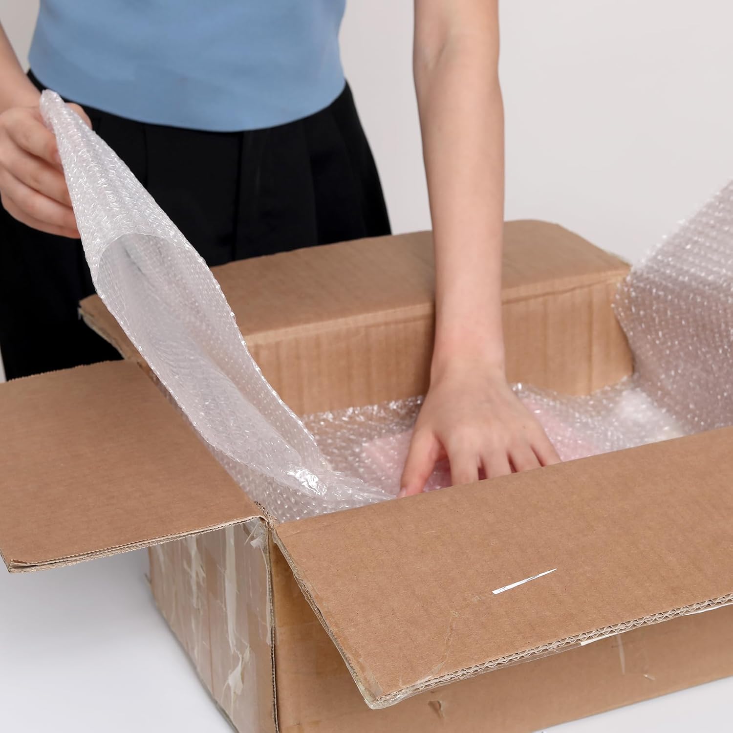 wanguagua 2 Pack 12 Inch x 72 ft Total Bubble Packing Wrap for Moving Boxes Shipping Cushioning Supplies Perforated Every 12”