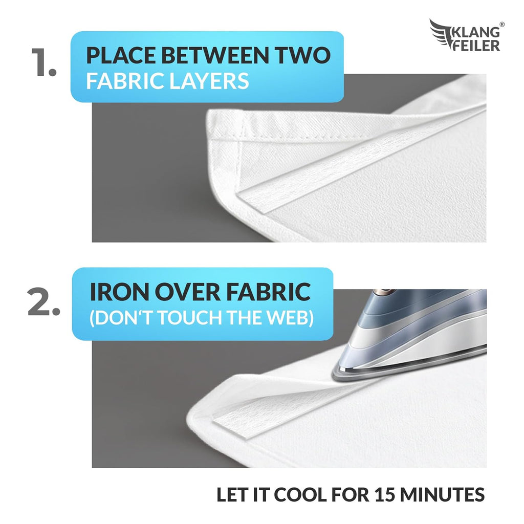 Klangfeiler® Iron on Hemming Tape - 0.75 INCH x 32 Yards - Extra Strong - Iron Required