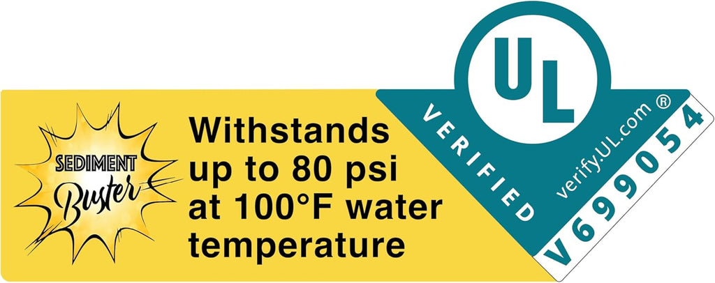 Sediment Buster - Water Heater Tool UL Verified V699054 – Flushes, Cleans, Drains, Breaks Up Sediment Clogs from Electric or Gas Water Heaters – Easy to Use
