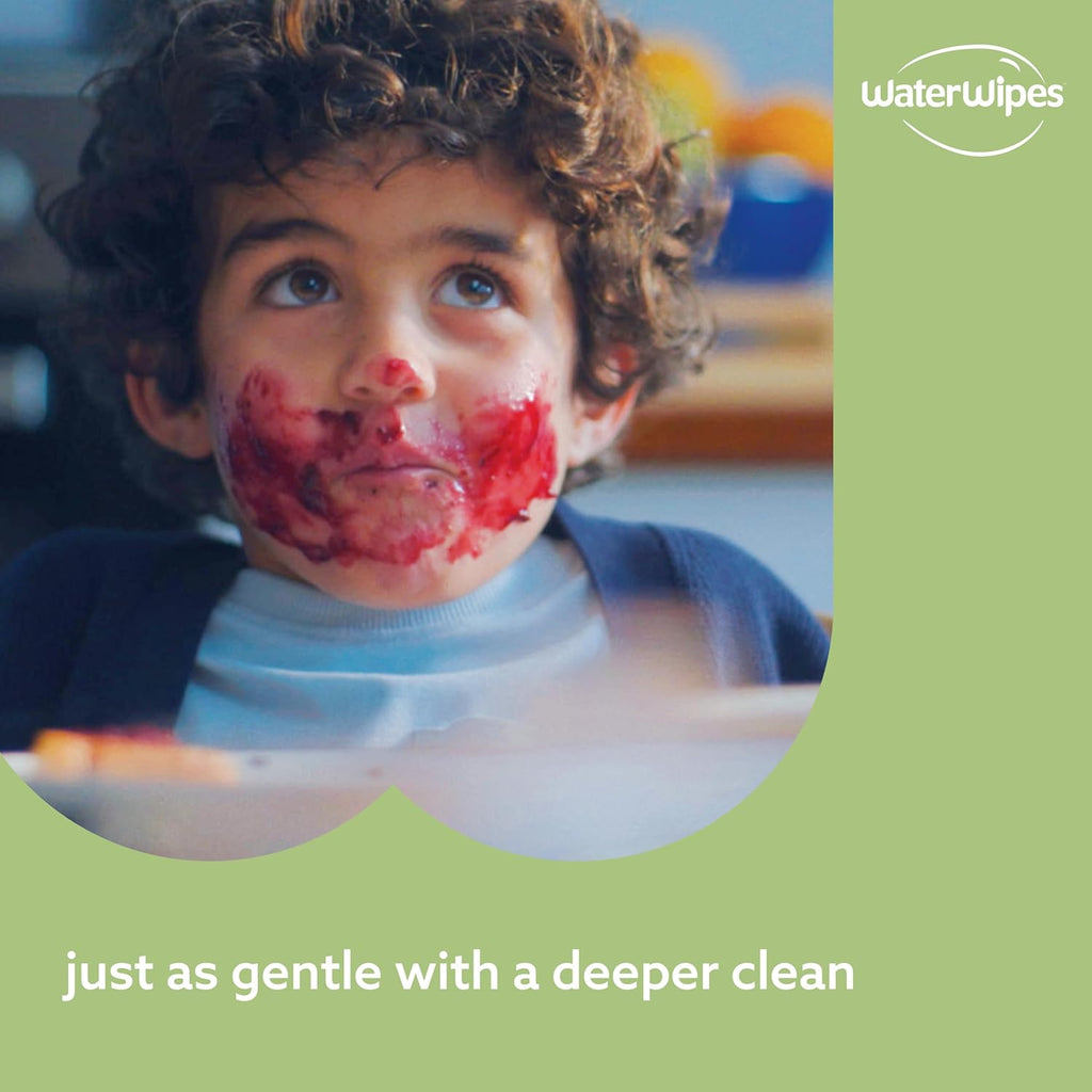 WaterWipes Sensitive+ Baby & Toddler Wipes, 3-In-1 Cleans, Cares, Protects, 99.9% Water, Textured Clean, Unscented & Hypoallergenic, 240 Count (4 Packs)
