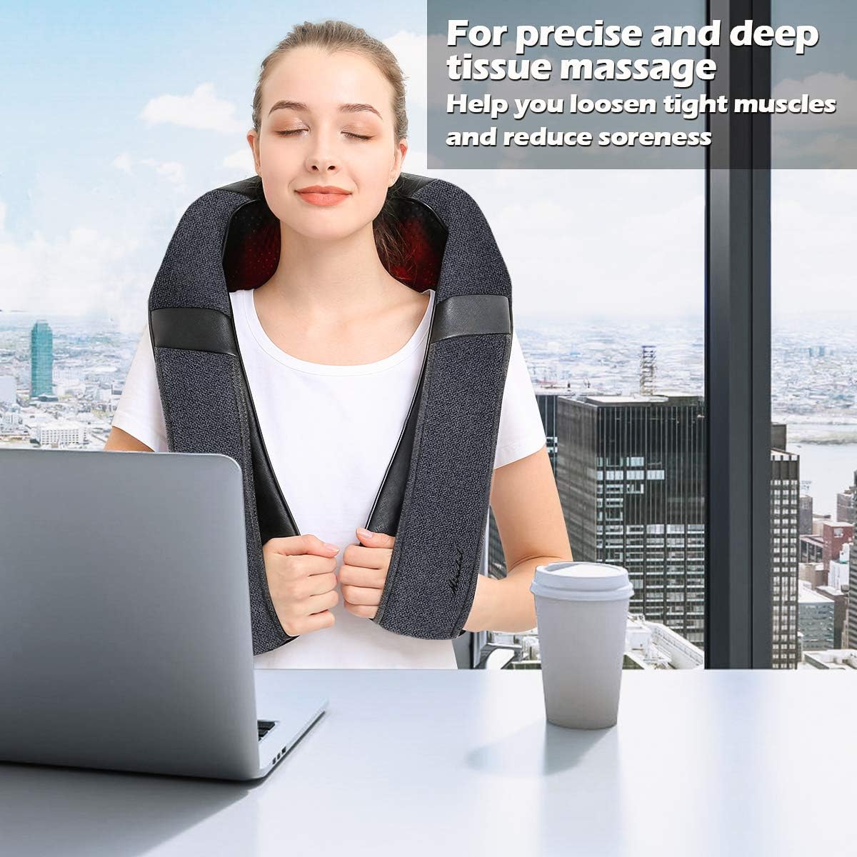 Mirakel Mothers Day Gifts for Mom Wife Women, Neck Massager for Pain Relief Deep Tissue, Electric Shiatsu Shoulder & Back Massager with Heat, Fathers Day Dad Gifts for Husband Men (NOT Cordless)