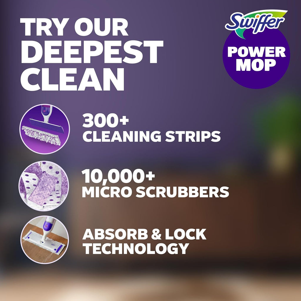 Swiffer PowerMop Multi-Surface Mopping Pad Refills for Floor Cleaning, 11 Count