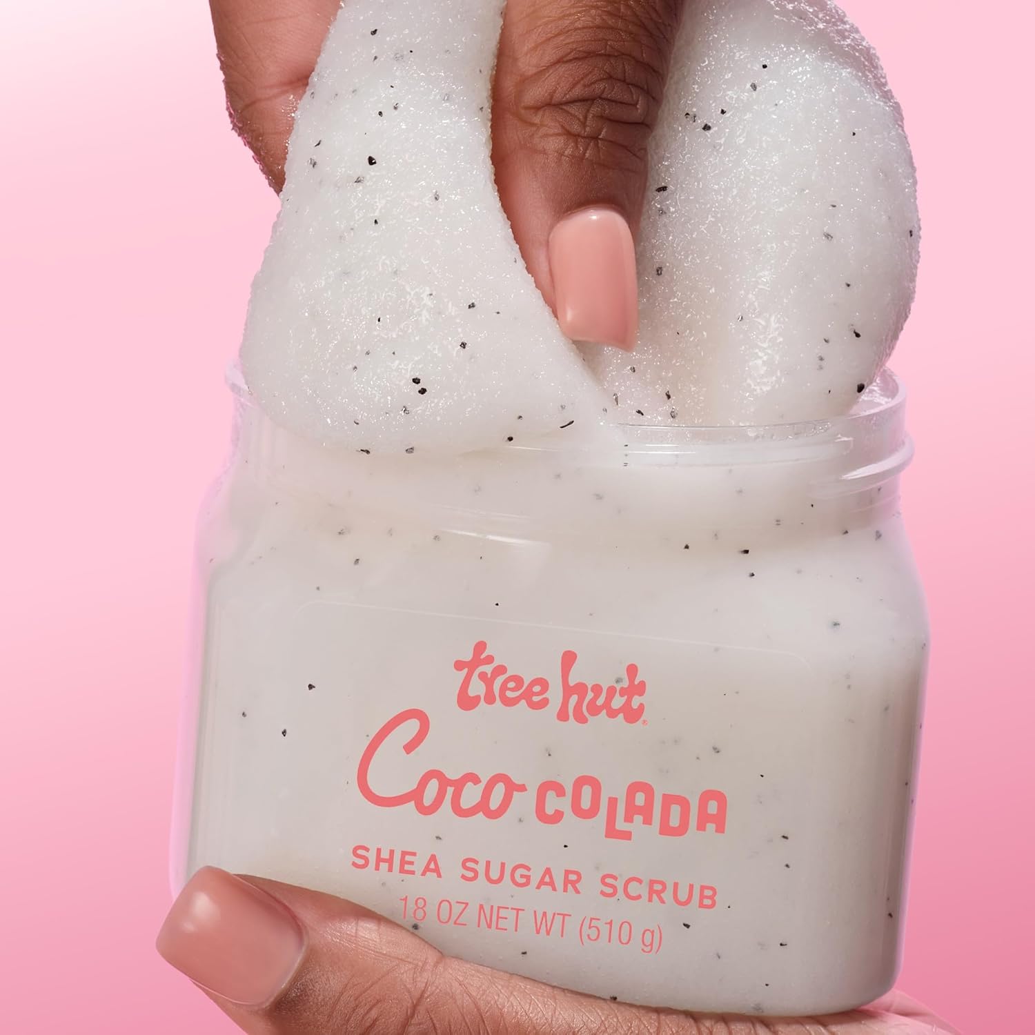 Tree Hut Coco Colada Shea Sugar Scrub, Exfoliating & Hydrating Body Scrub with Shea Butter & Essential Oils, Smooth & Soften Skin, 18 oz