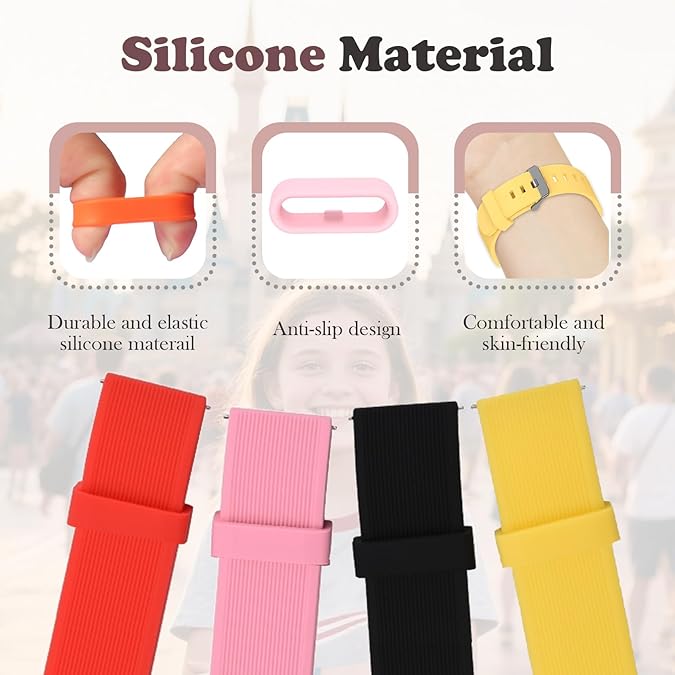 Multi-Color Band Keeper, Magic band locks, Silicone Fastener Rings Security Loop/Holder/Clips Compatible with Fitbit Charge/Charge HR/Garmin Vivofit/Disney Magic Bands 1.0/2.0 & More