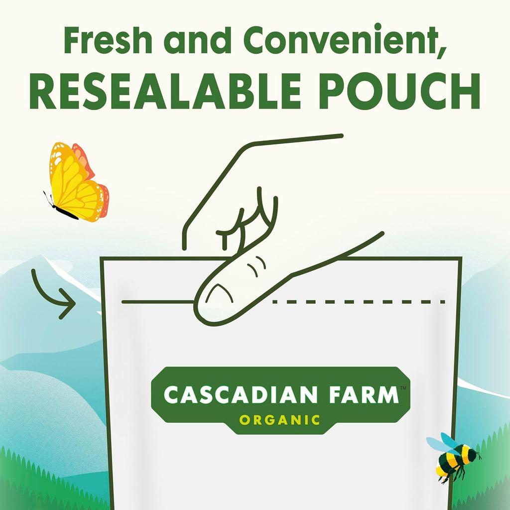 Cascadian Farm Organic Granola, No Added Sugar, Blueberry Vanilla Cereal, Resealable Pouch, 11 oz