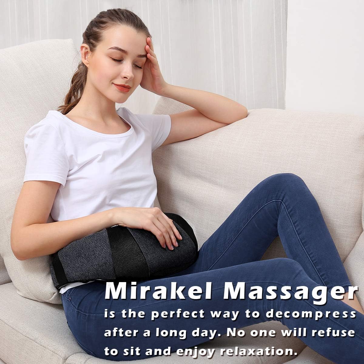 Mirakel Mothers Day Gifts for Mom Wife Women, Neck Massager for Pain Relief Deep Tissue, Electric Shiatsu Shoulder & Back Massager with Heat, Fathers Day Dad Gifts for Husband Men (NOT Cordless)