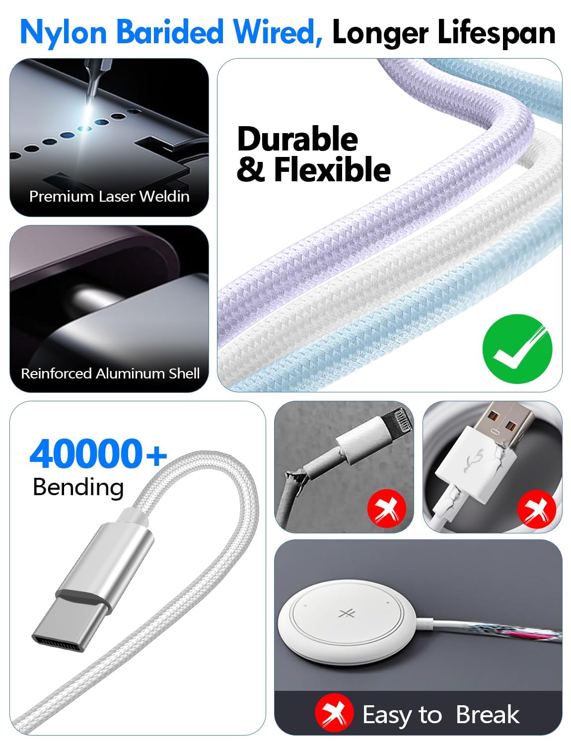 Travel Essentials for Apple Watch Charger,iPhone Charger,3 in 2 Type C/Lightning/Magnetic Travel Charging Cable Docks,Multi Charging Cable Portable Designed for iWatch Series,iPhone 17-11,S26,Car-4FT
