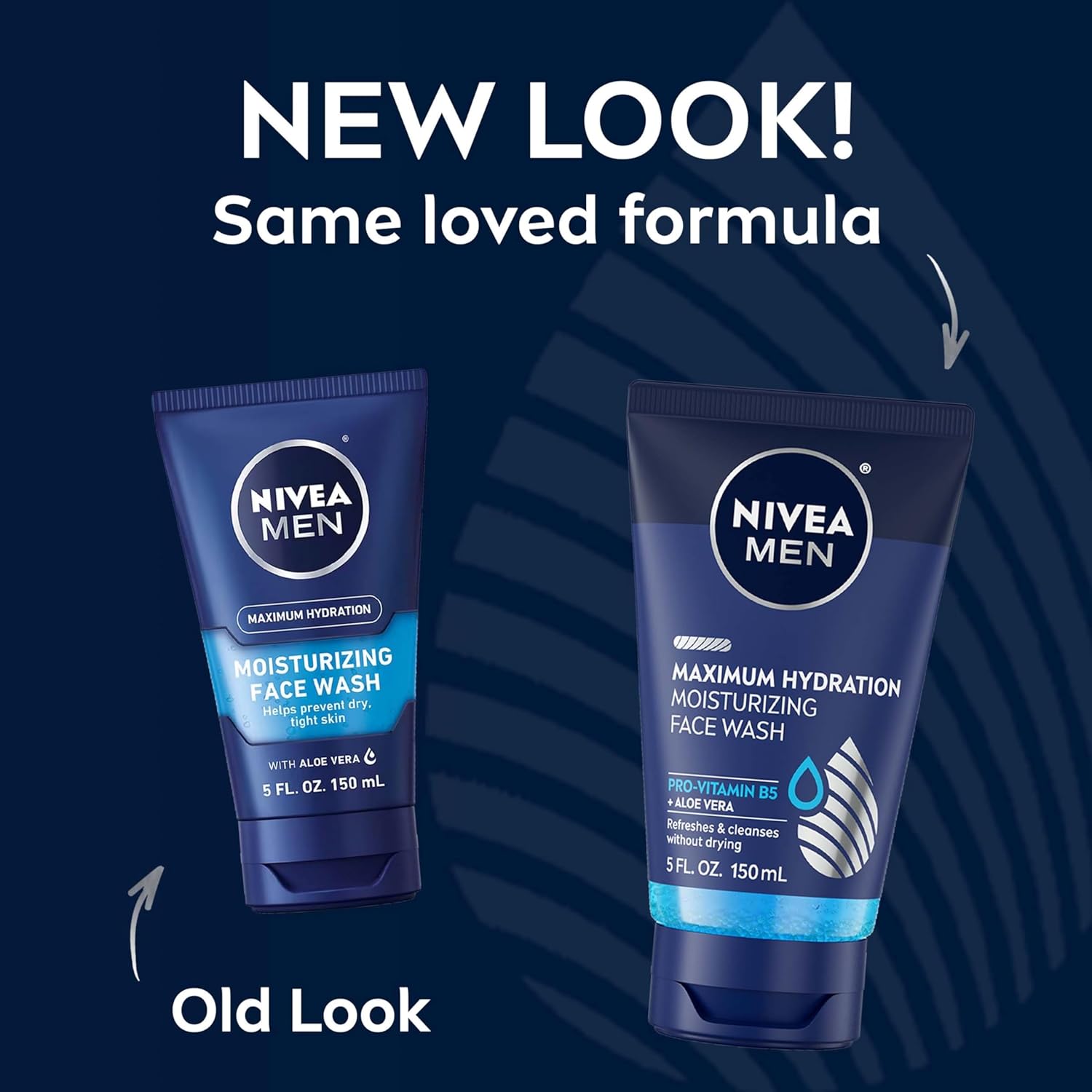 NIVEA MEN Maximum Hydration Face Wash, Face Wash with Provitamin B5 and Aloe Vera, Refreshes and Cleanses without Drying, 5 Fl Oz Tube