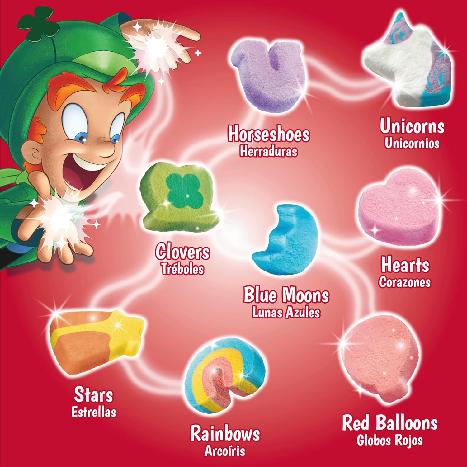 Lucky Charms Gluten Free Cereal with Marshmallows, Kids Breakfast Cereal, Made with Whole Grain, Giant Size, 26.1 oz