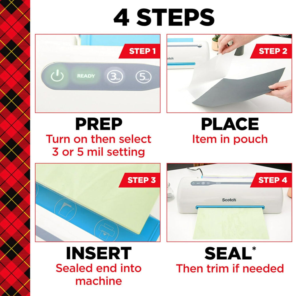 Scotch Thermal Laminating Pouches, 200 Count, Clear, 3 mil., Ideal Office or School Supplies, Fits Letter Sized Paper (8.9 in. × 11.4 in.)