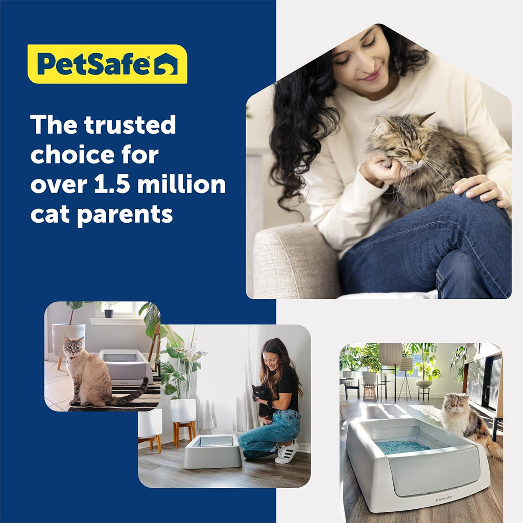 PetSafe ScoopFree Disposable Crystal Cat Litter Tray - Easy Cleaning Box - Refill Tray for Automatic Litter Box - Fresh Scent - 4.3 lb Bags - 3 Pack