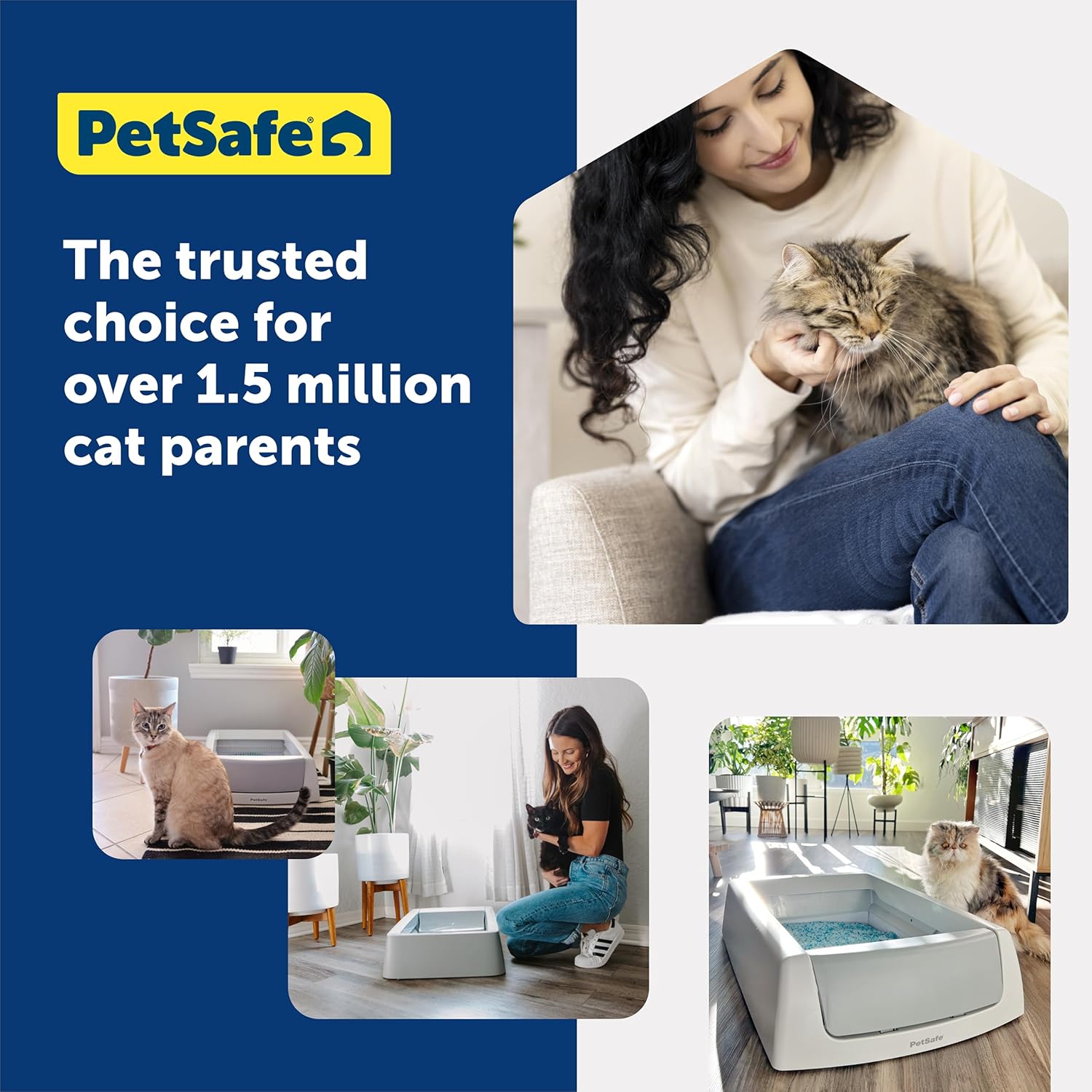 PetSafe ScoopFree Disposable Crystal Cat Litter Tray - Easy Cleaning Box - Refill Tray for Automatic Litter Box - Fresh Scent - 4.3 lb Bags - 3 Pack