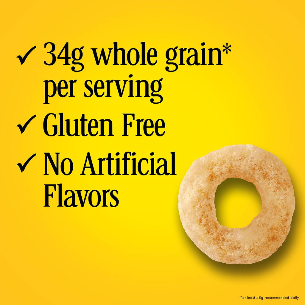Cheerios, Heart Healthy Gluten Free Breakfast Cereal, Family Size, 18 oz