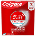 Colgate Optic White Advanced Hydrogen Peroxide Toothpaste, Teeth Whitening Toothpaste Pack, Enamel-Safe Formula, Helps Remove Tea, Coffee, and Wine Stains, Sparkling White, 3 Pack, 3.2 oz