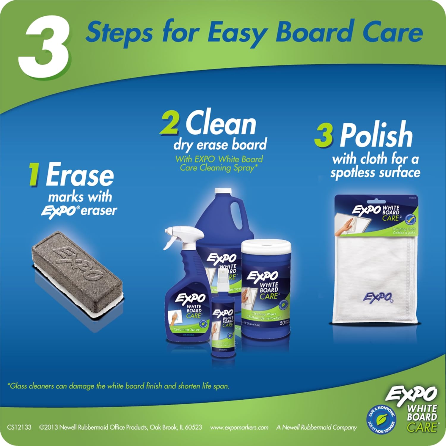 EXPO Dry Erase Whiteboard Cleaning Spray, 8oz - Calendar, Organization, Essential Supplies for Office, School, Classroom, Teachers