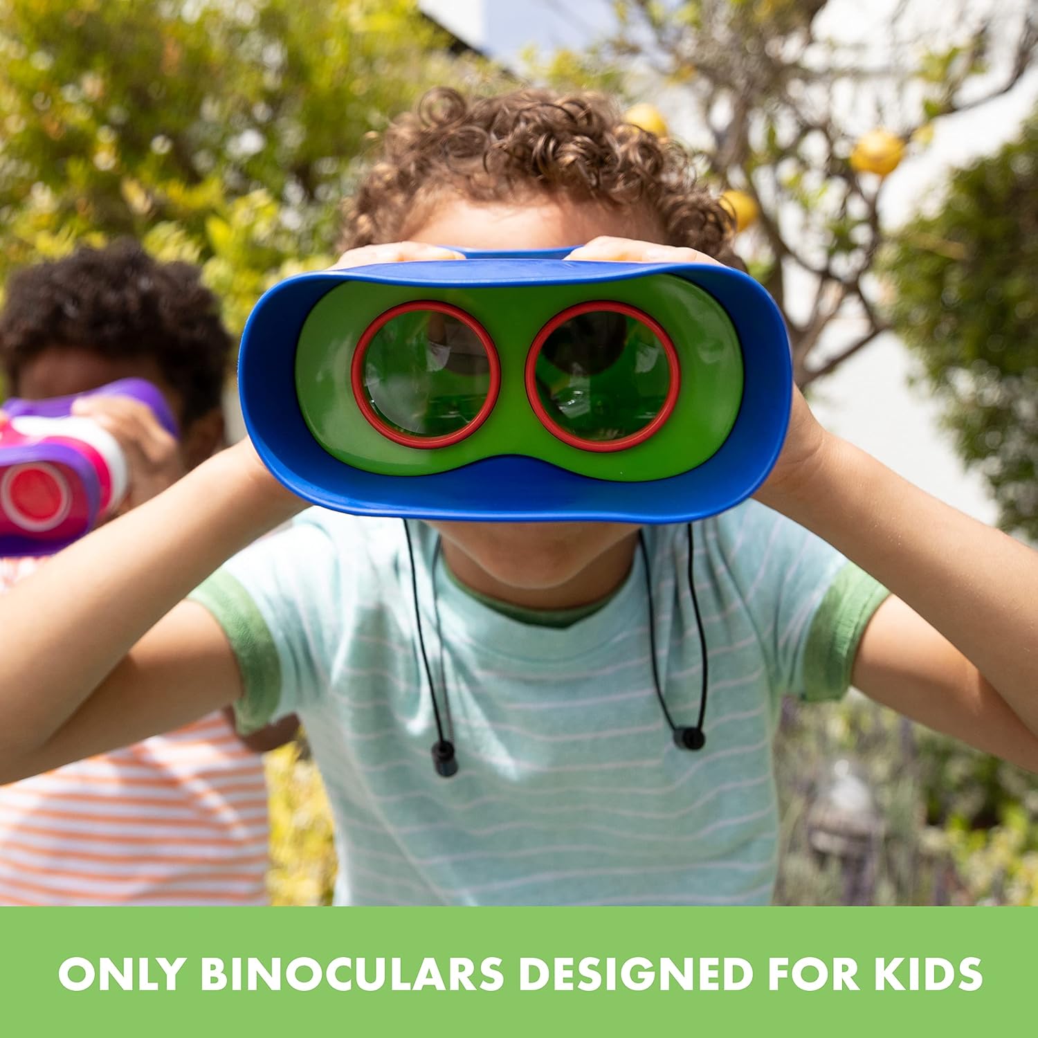 Educational Insights GeoSafari Kidnoculars - Toy Binoculars for Kids, Outdoor Toys for Kids Ages 4-8, Toddler Camping and Nature Toys, Lightweight Binoculars with Neck Strap, Bird Watching Gear