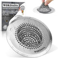 Revolutionary Kitchen Sink Drain Strainer/Patented Reversible Chain Mesh, Effortless Cleaning & Debris Catcher, Large Capacity, No Clog, 304 Stainless Steel & Rust-Proof/Handmade
