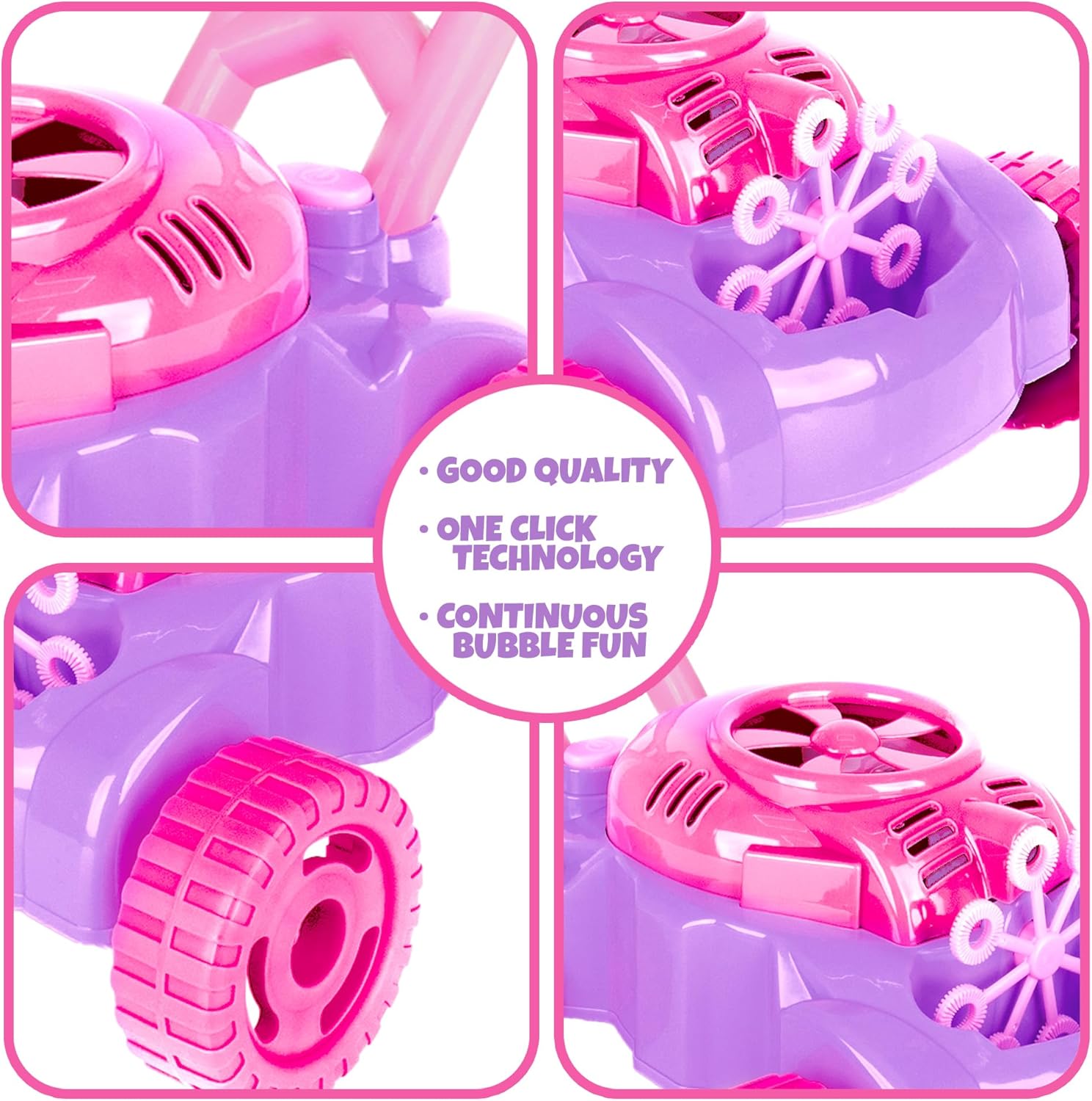 ArtCreativity Bubble Lawn Mower for Toddlers 1-3, Bubble Machine for 1-Year-Old Girl Gifts, Easter Basket Stuffers for Kids, Push Toys for Toddlers Age 1 2 3+ Birthday Easter Gift for Preschool Girls
