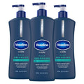 Vaseline Men's Healing Moisture Hand & Body Lotion For Dry or Cracked Skin Fast Absorbing Non-Greasy Lotion for Men 20.3 oz, Pack of 3
