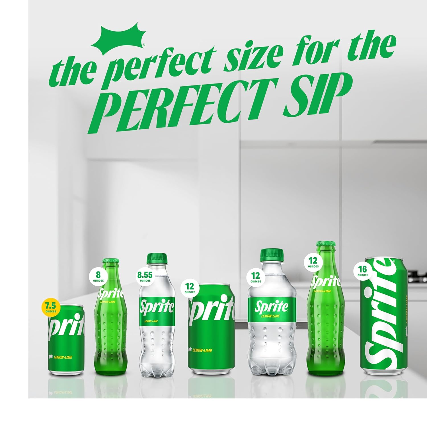 Sprite Lemon Lime Soda Soft Drinks, 7.5 fl oz, 10 Pack,Cans