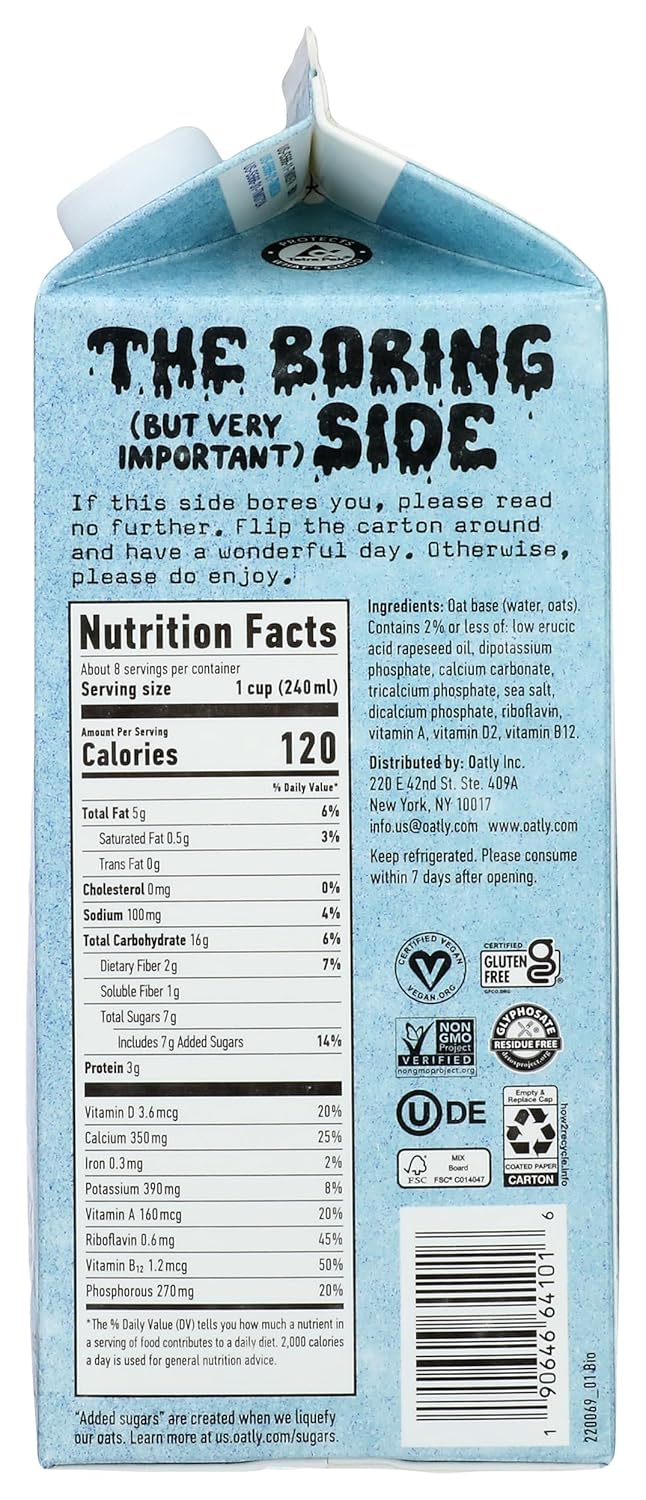 Oatly Original Oat Milk, 64 oz