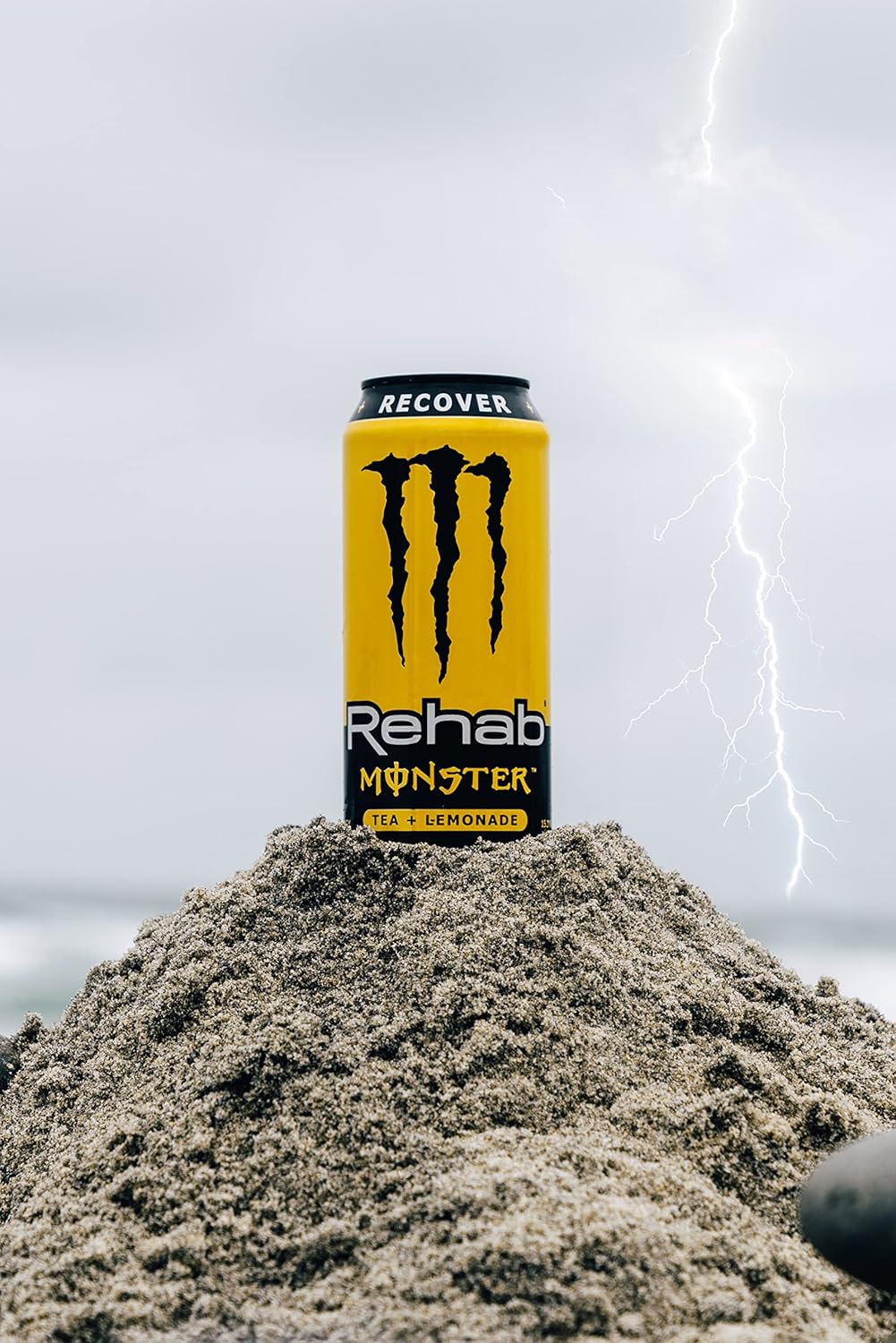 Monster Rehab Tea + Lemonade + Energy, Energy Drink 15.5 Ounce | Energy Iced Tea, Pack of 15