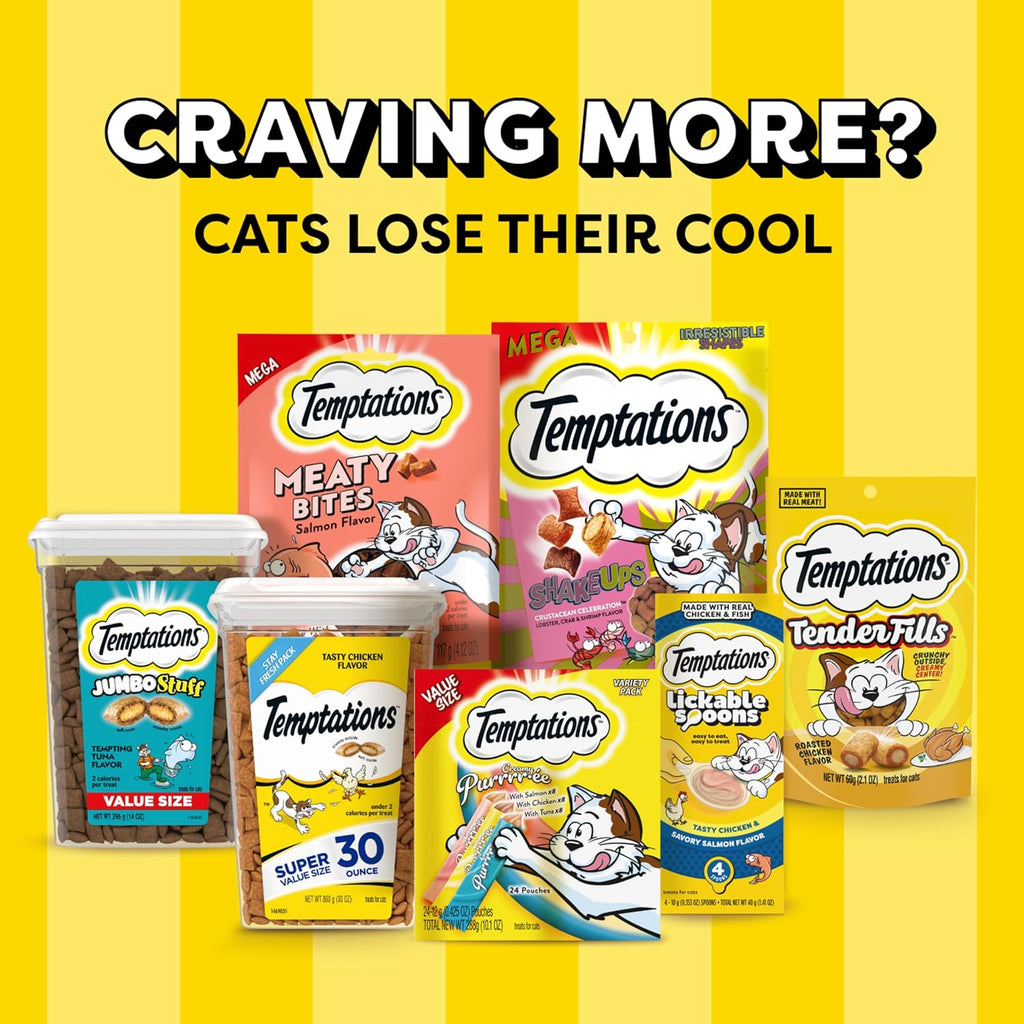 Temptations Cat Treats Classic Crunchy and Soft Cat Treats, Tasty Chicken Flavor, 30 oz. Tub