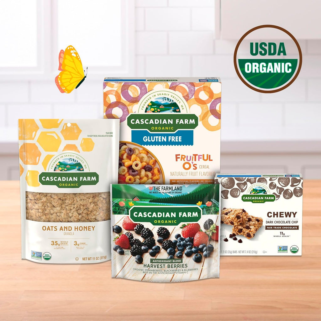 Cascadian Farm Organic Cereal, Fruitful O's, 10.2 Oz