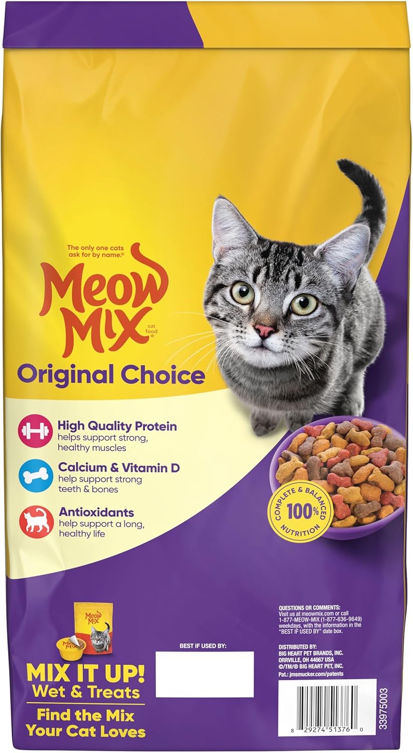 Meow Mix Original Choice Dry Cat Food, 6.3 Pound Bag