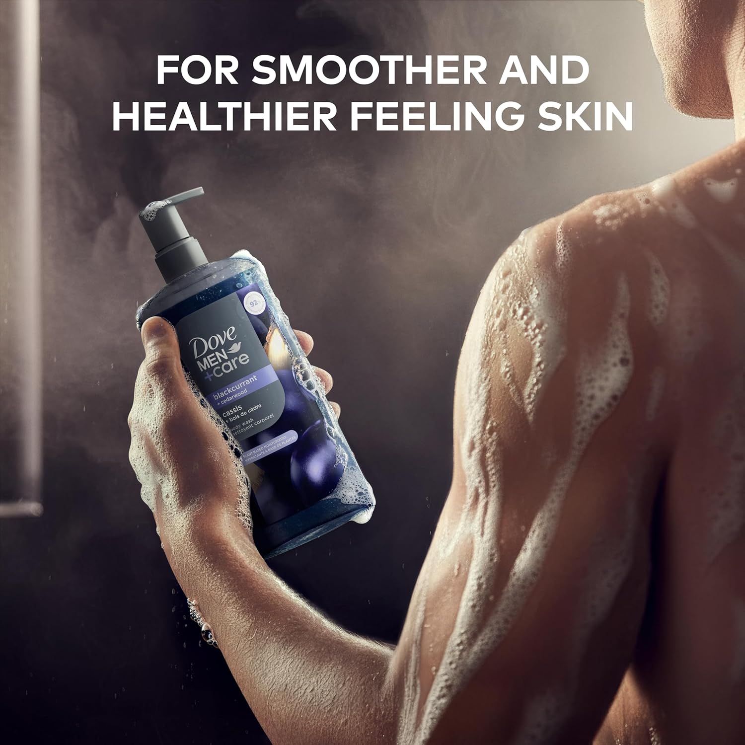 DOVE MEN Moisturizing Body Wash | #1 Dermatologist Body Wash for Men, Sulfate Free, Paraben Free, & Dye Free | Blackcurrant + Cedarwood, 26oz