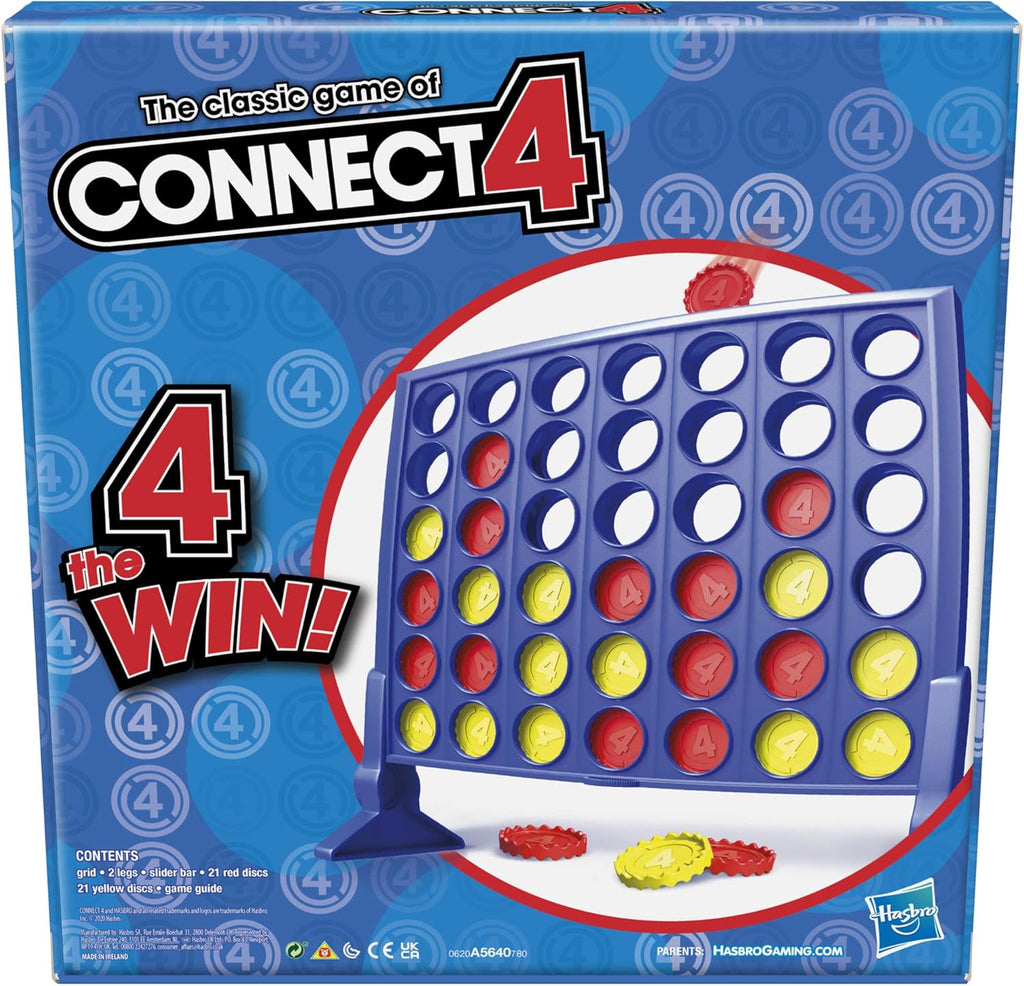 Hasbro Gaming Connect 4 Classic Grid, 4 in a Row Game, Strategy Board Games for Kids, 2 Players for Family and Kids, Easter Gifts for Boys and Girls, Ages 6+