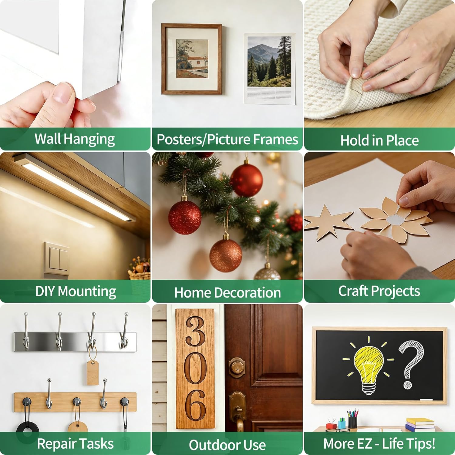 EZlifego Double Sided Tape Heavy Duty, Nano Double Sided Adhesive Tape, Clear Mounting Tape Picture Hanging Adhesive Strips (9.85FT)