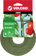VELCRO Brand VEL-30071-USA ONE-WRAP Garden Ties | Plant Supports for Effective Growing | Strong Grips are Reusable and Adjustable | Cut-to-Length, 50 ft x 1/2 in, Green-Recycled Plastic
