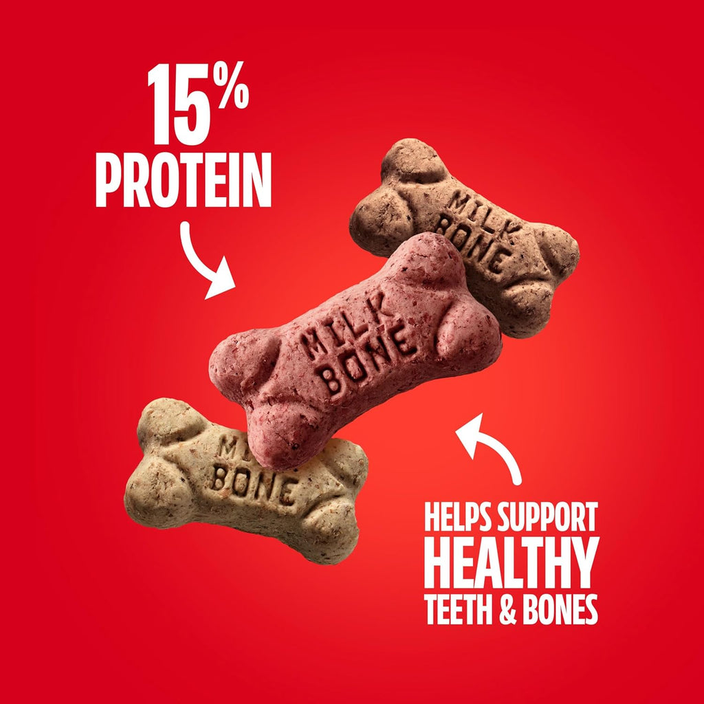 Milk-Bone Flavor Snacks Mini’s Dog Biscuits, Flavored Crunchy Dog Treats, 36 Oz. Canister