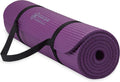 Gaiam Yoga Mat, Pilates & Exercise Mat, Thick 2/5" (10mm) Workout Mat with Easy-Cinch Carrying Strap for Home & Gym Workouts
