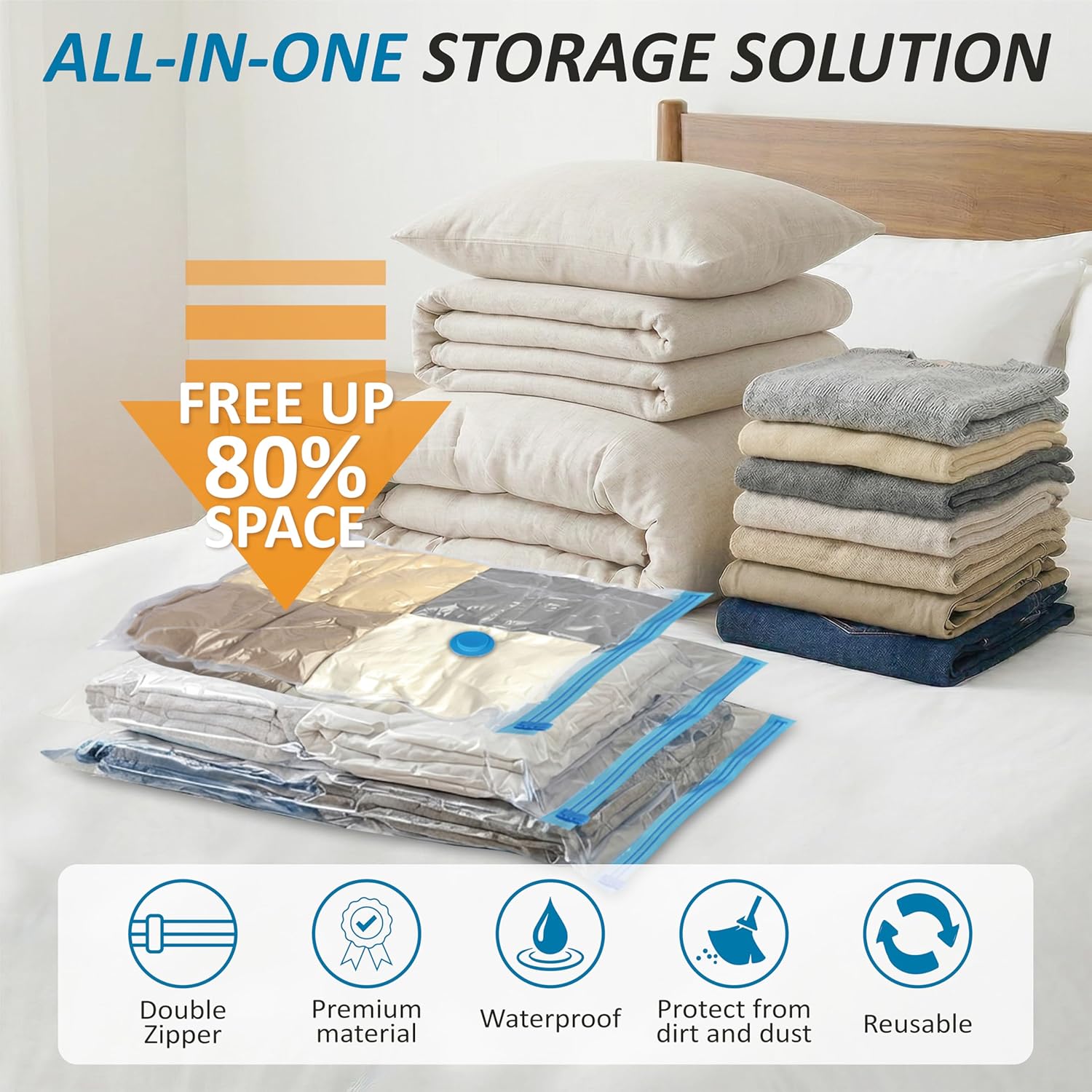 Vacuum storage bags