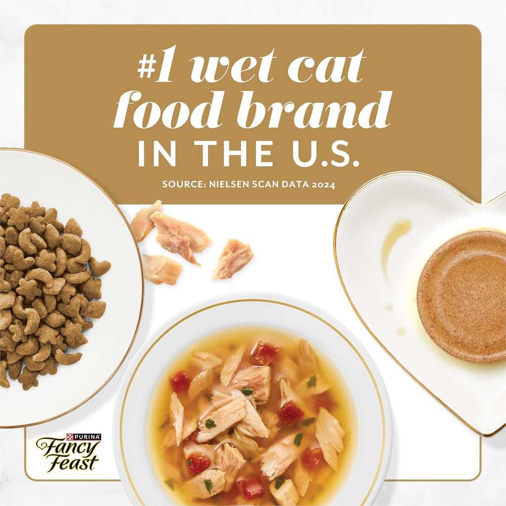 Purina Fancy Feast Gourmet Wet Cat Food Variety Pack, Petites Gravy Collection, break-apart tubs, 48 servings - (Pack of 24) 2.8 oz. Tubs