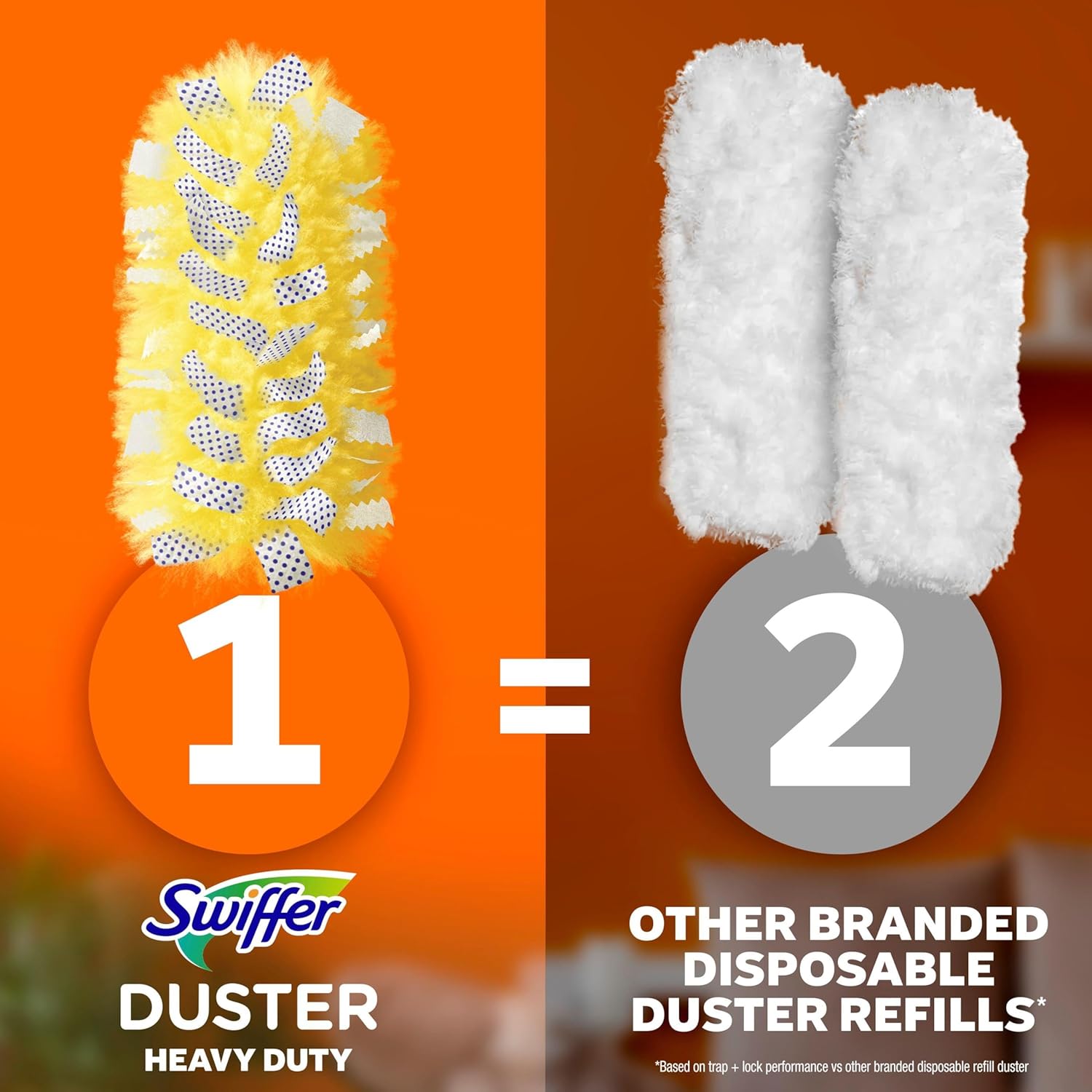 Swiffer Duster Kit with 3 ft Extendable Handle, Heavy Duty Dusting Starter Kit with 12 Refills, for Ceiling Fans, Vents and Hard to Reach Places