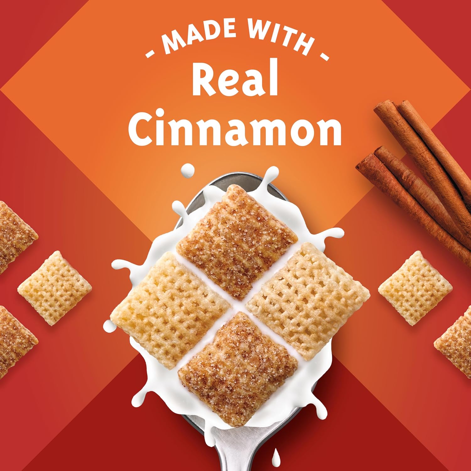 Cinnamon Chex Cereal, Gluten Free Breakfast Cereal, Made with Whole Grain, Family Size, 19.2 oz