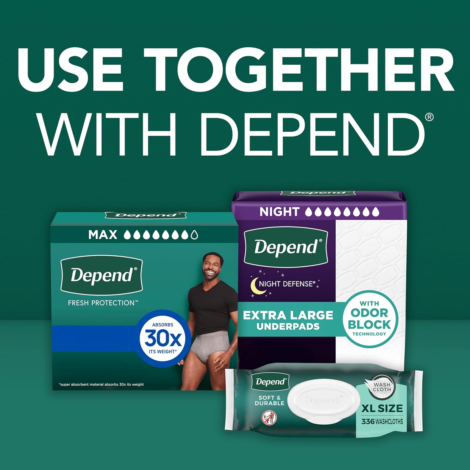 Depend Fresh Protection Adult Diapers, Incontinence Underwear for Men, Disposable, Maximum, Large, Grey, 72 Count (2 Packs of 36), Packaging May Vary
