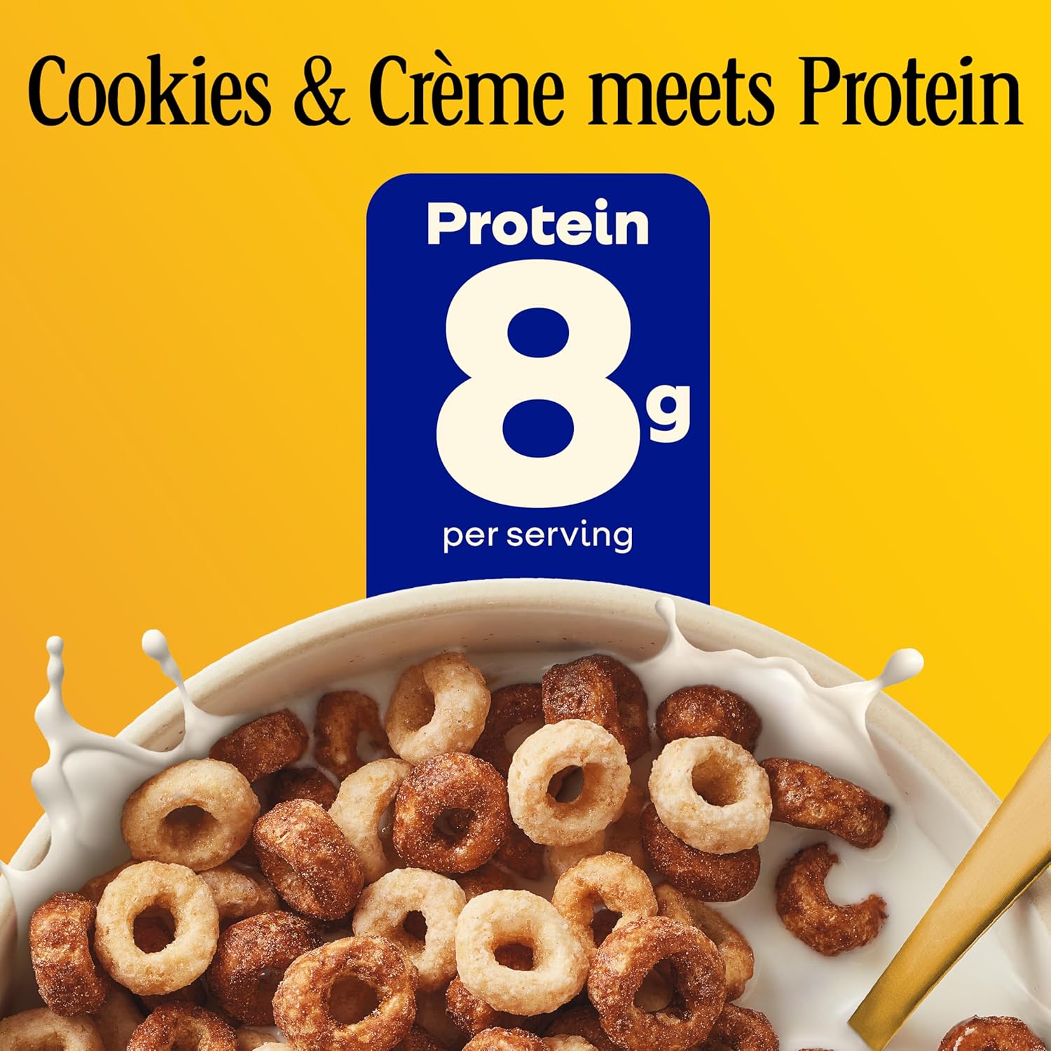 Cheerios Protein Cereal, Cookies and Crème, 8g Protein, Family Size, 15 oz