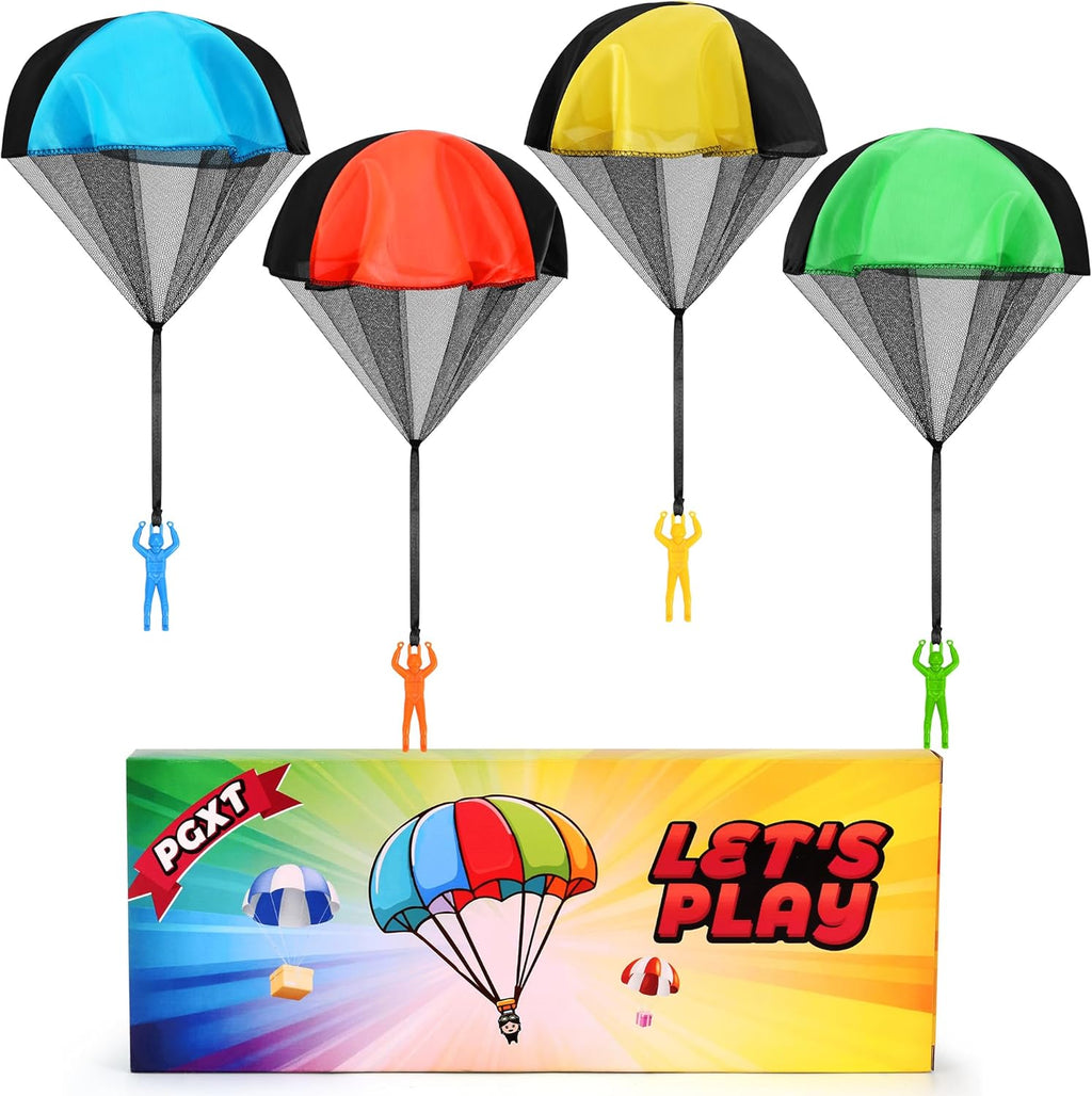 Parachute Toy for Kids, Outdoor Toys Flying Parachute Men, Inside & Outside Toys for or 3 4 5 6 7 8 9 10 11 12 Year Old, Easter Basket Stuffers for Kids Grandkids Ideal 2026 Unique Party Favors