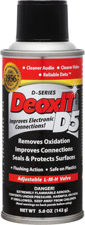 Hosa CAIG Laboratories D5S-6 CAIG DeoxIT Contact Cleaner, 5 Spray, 5 Oz