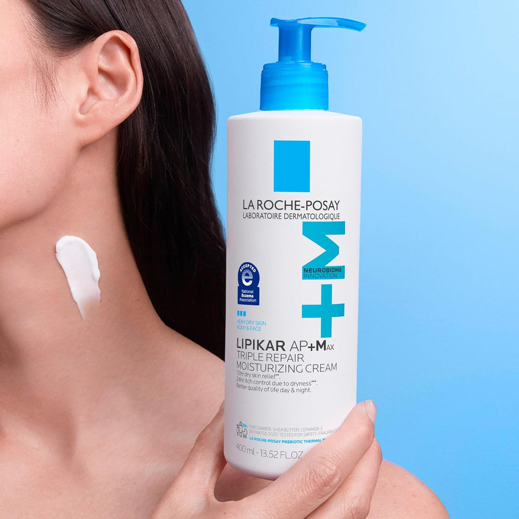 La Roche-Posay Lipikar AP+MAX Triple Repair Moisturizing Body Cream | Face & Body Lotion for Dry Skin with Shea Butter & Niacinamide | Gentle Moisturizer for Very Dry, Rough & Sensitive Skin
