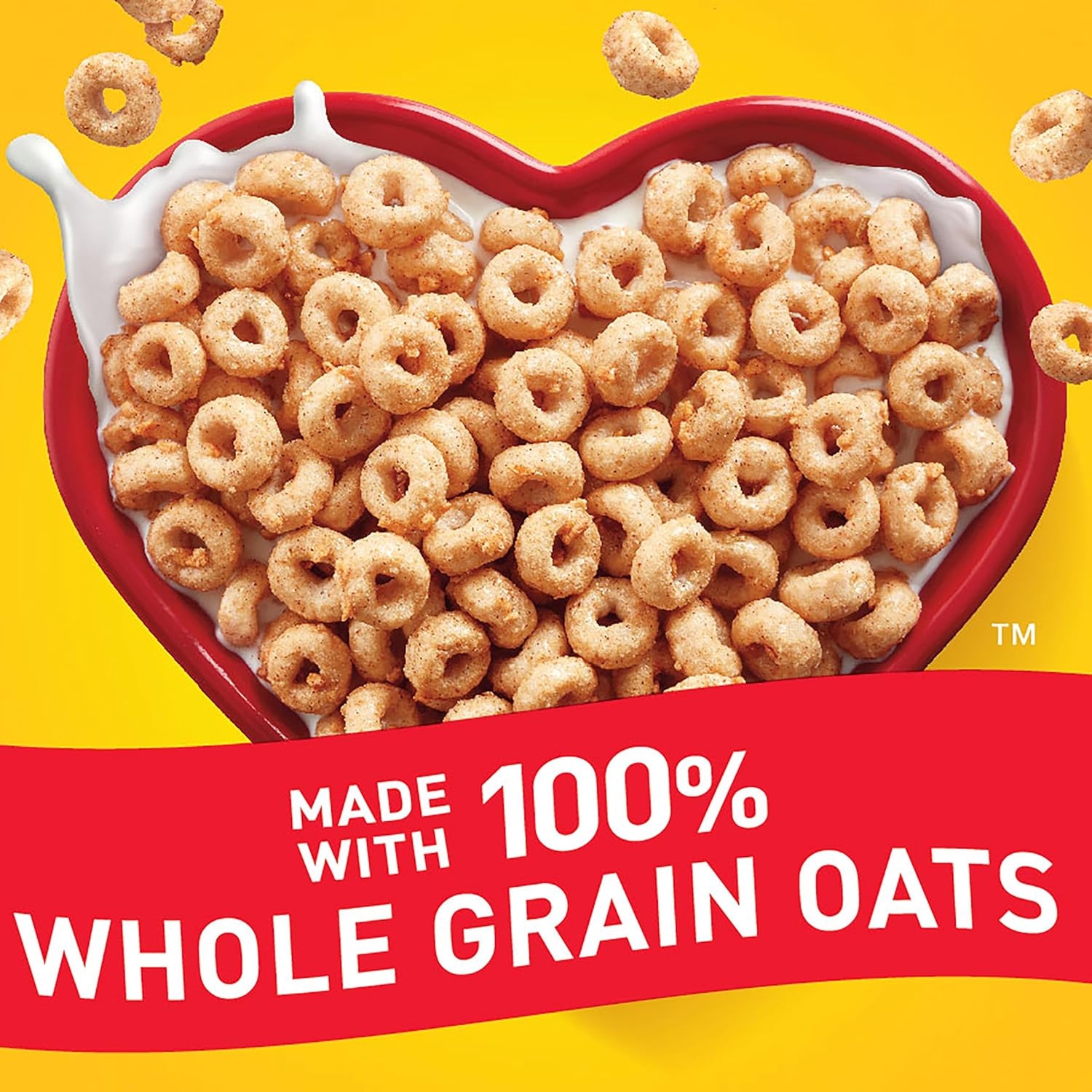 Apple Cinnamon Cheerios, Heart Healthy Gluten Free Breakfast Cereal, Made with Whole Grain Oats, Family Size, 19 oz