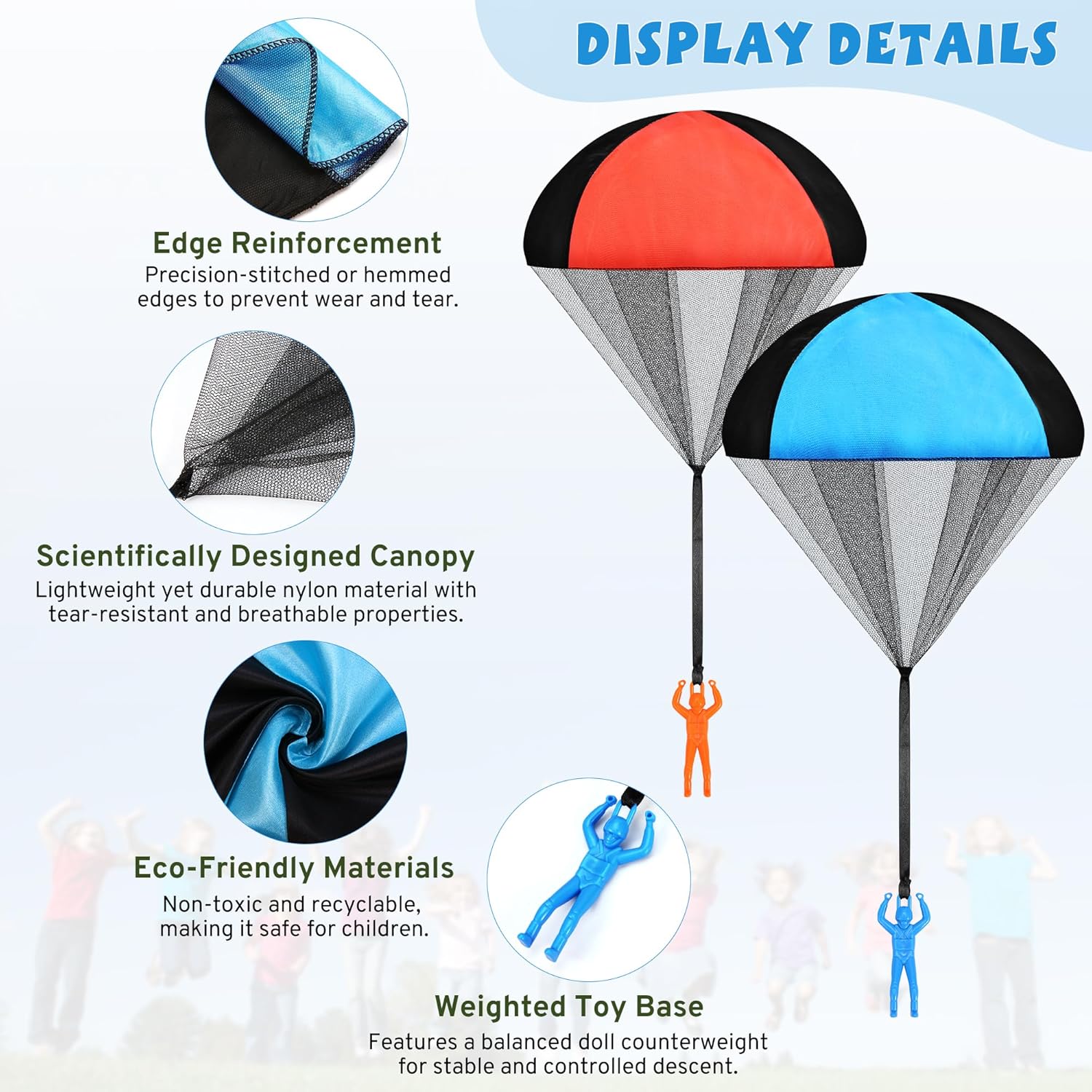 Parachute Toy for Kids, Outdoor Toys Flying Parachute Men, Inside & Outside Toys for or 3 4 5 6 7 8 9 10 11 12 Year Old, Easter Basket Stuffers for Kids Grandkids Ideal 2026 Unique Party Favors