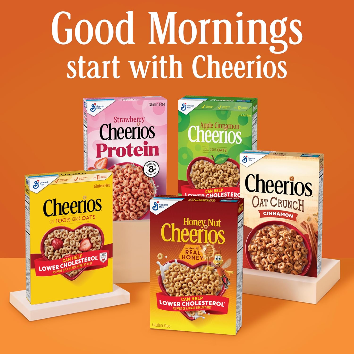 Honey Nut Cheerios, Heart Healthy Gluten Free Breakfast Cereal with Whole Grain Oats, Mega Size, 27.2 oz
