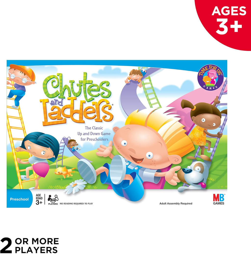 Hasbro Gaming Chutes and Ladders Board Game, 2 to 4 Players, Easter Gift for Kids, Preschool Classroom Games, Ages 3+ (Amazon Exclusive)